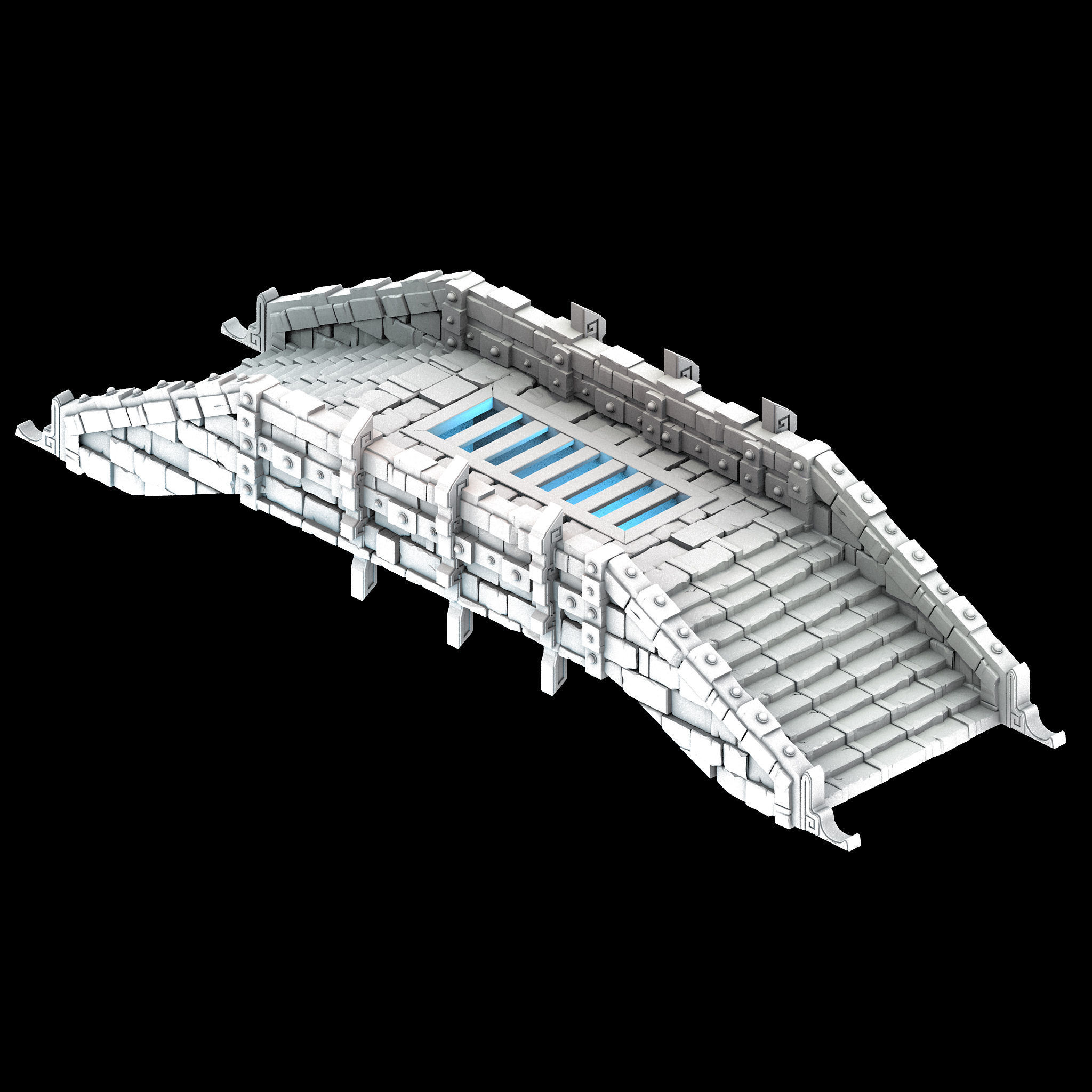 Zhentian Palace-Stone Bridge 04 3D model_3