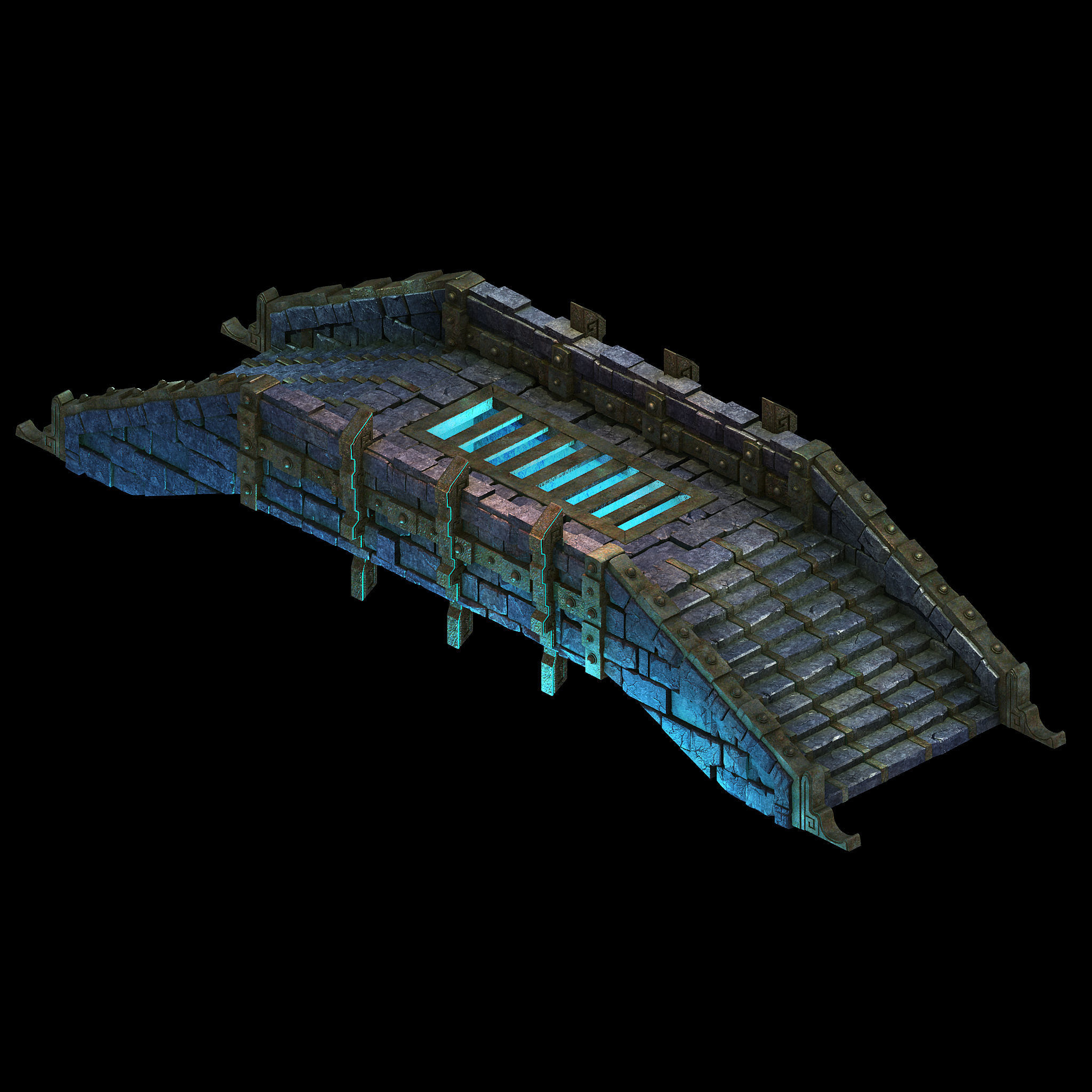 Zhentian Palace-Stone Bridge 04 3D model_1