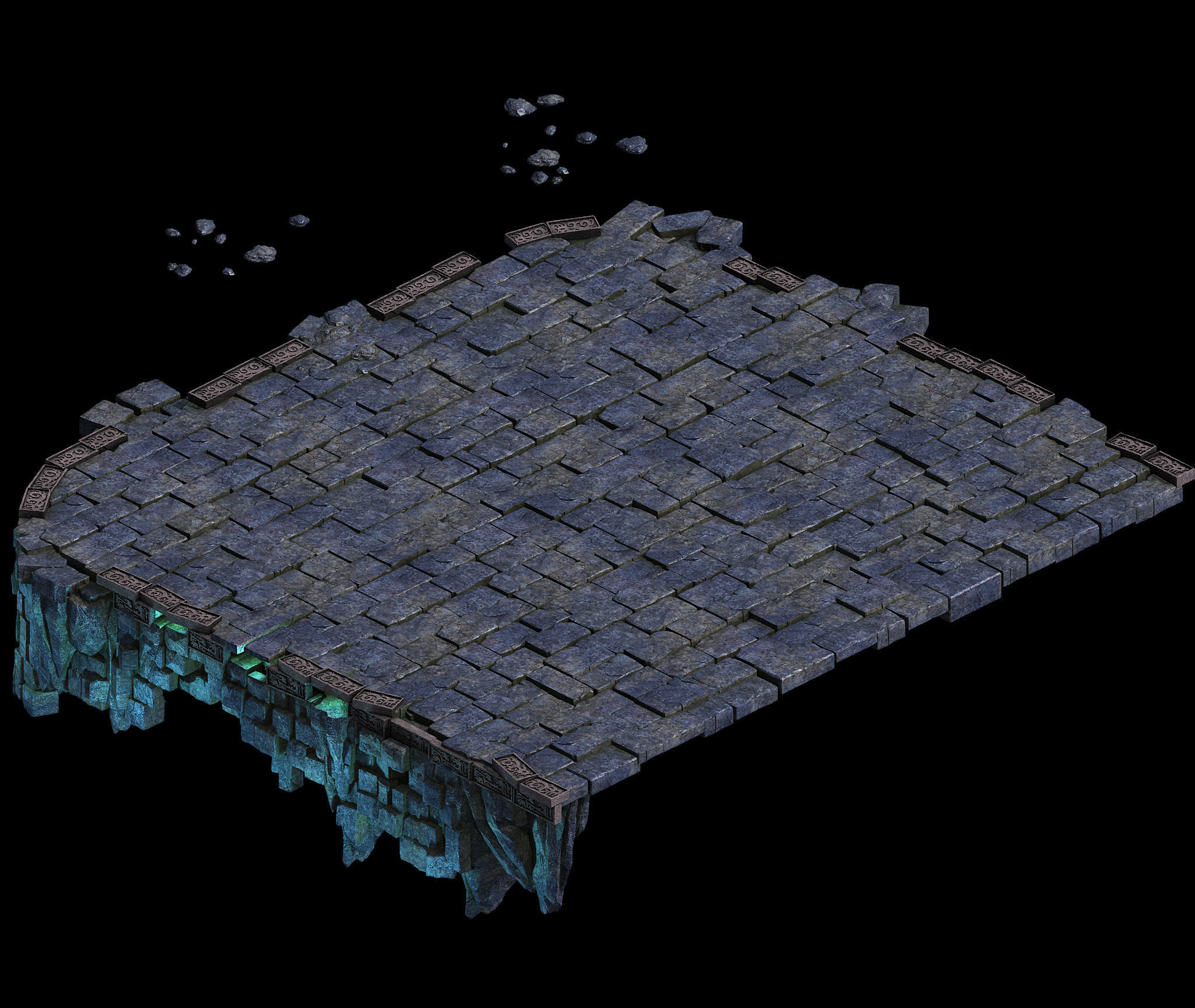 Real Palace-Lower Terrain 3D model_1