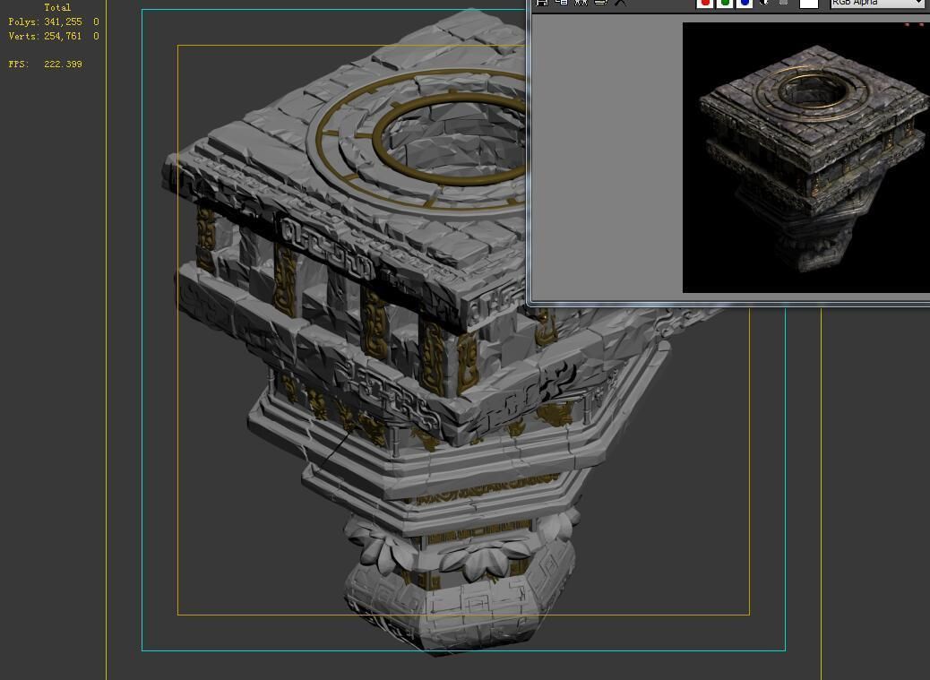 Zhentian Palace-Disc Platform 3D model_4
