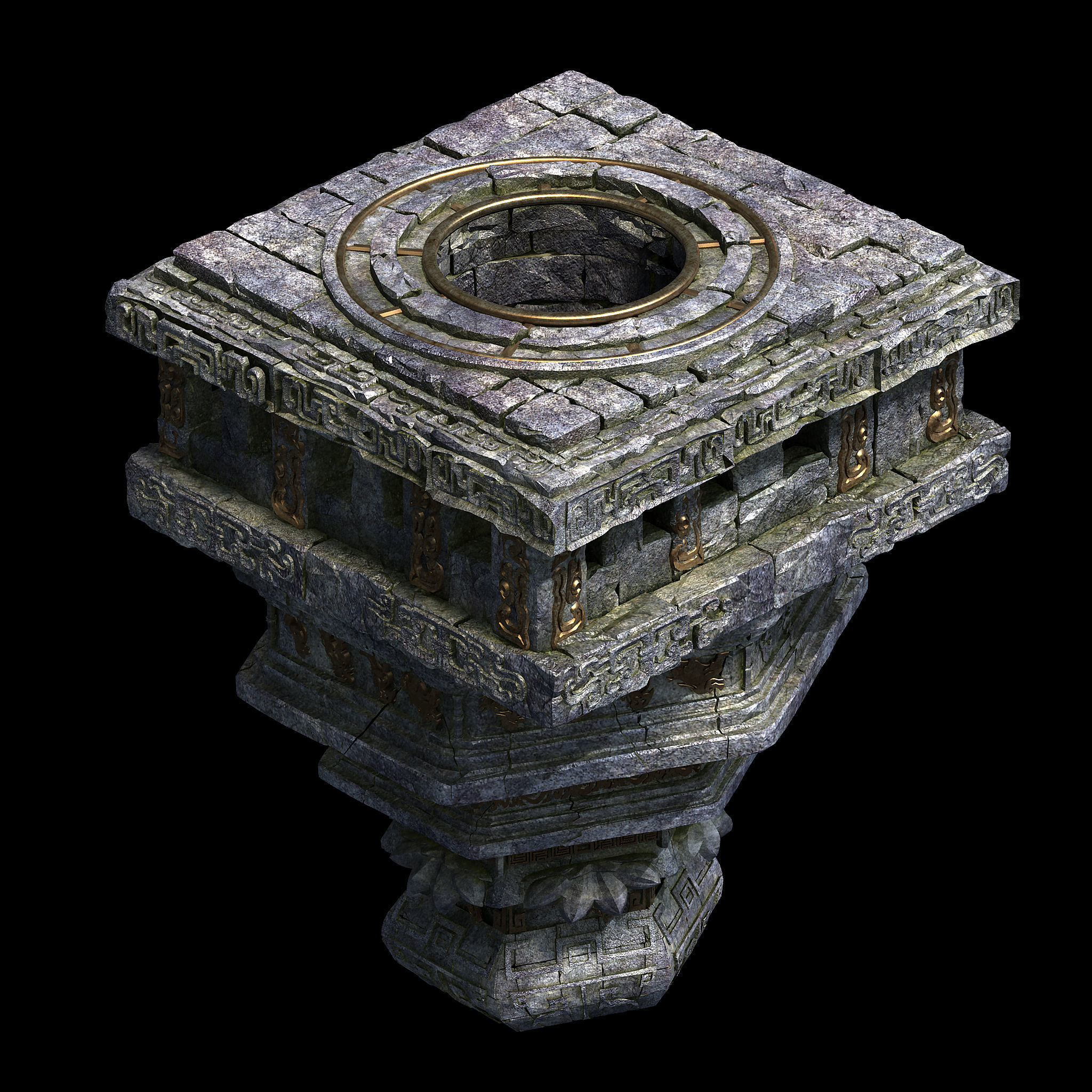 Zhentian Palace-Disc Platform 3D model_1