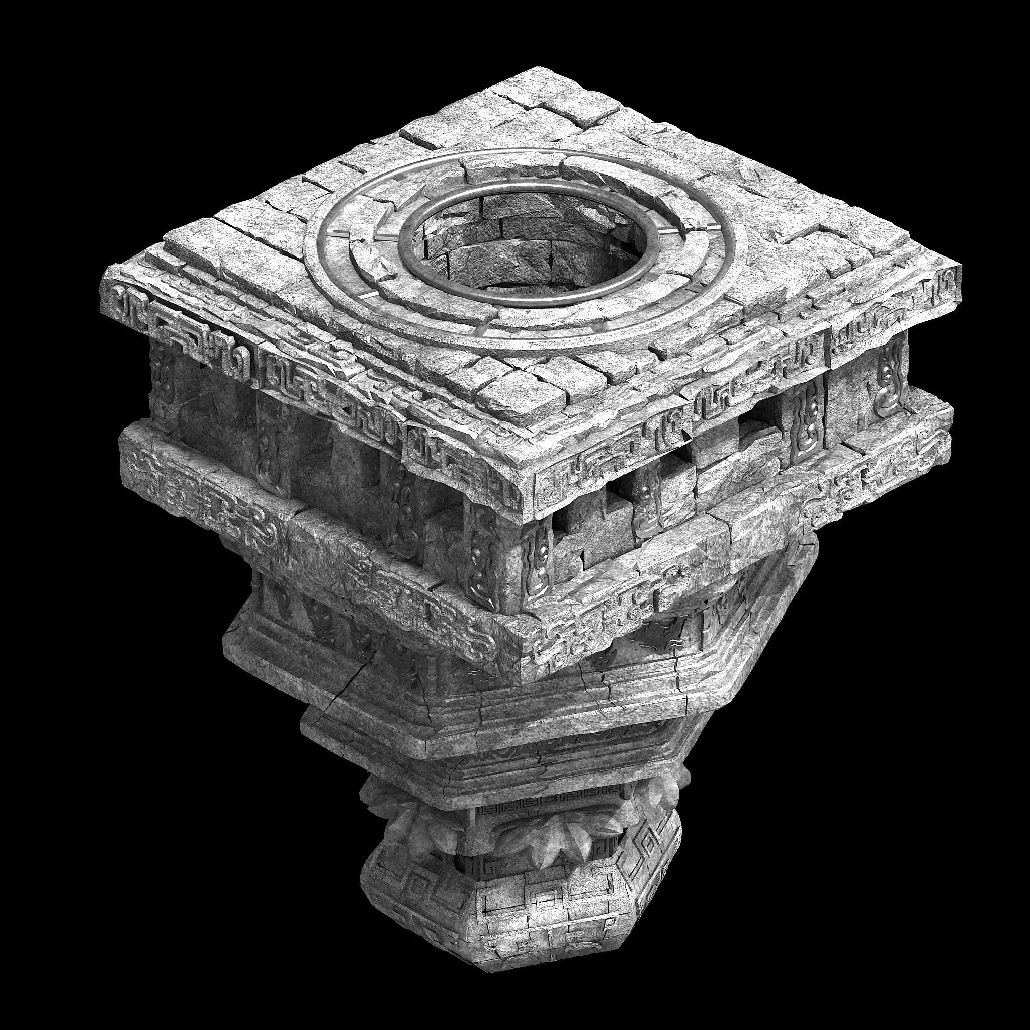 Zhentian Palace-Disc Platform 3D model_2