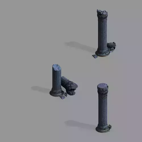 Zhentian Palace-Pillar-Damaged