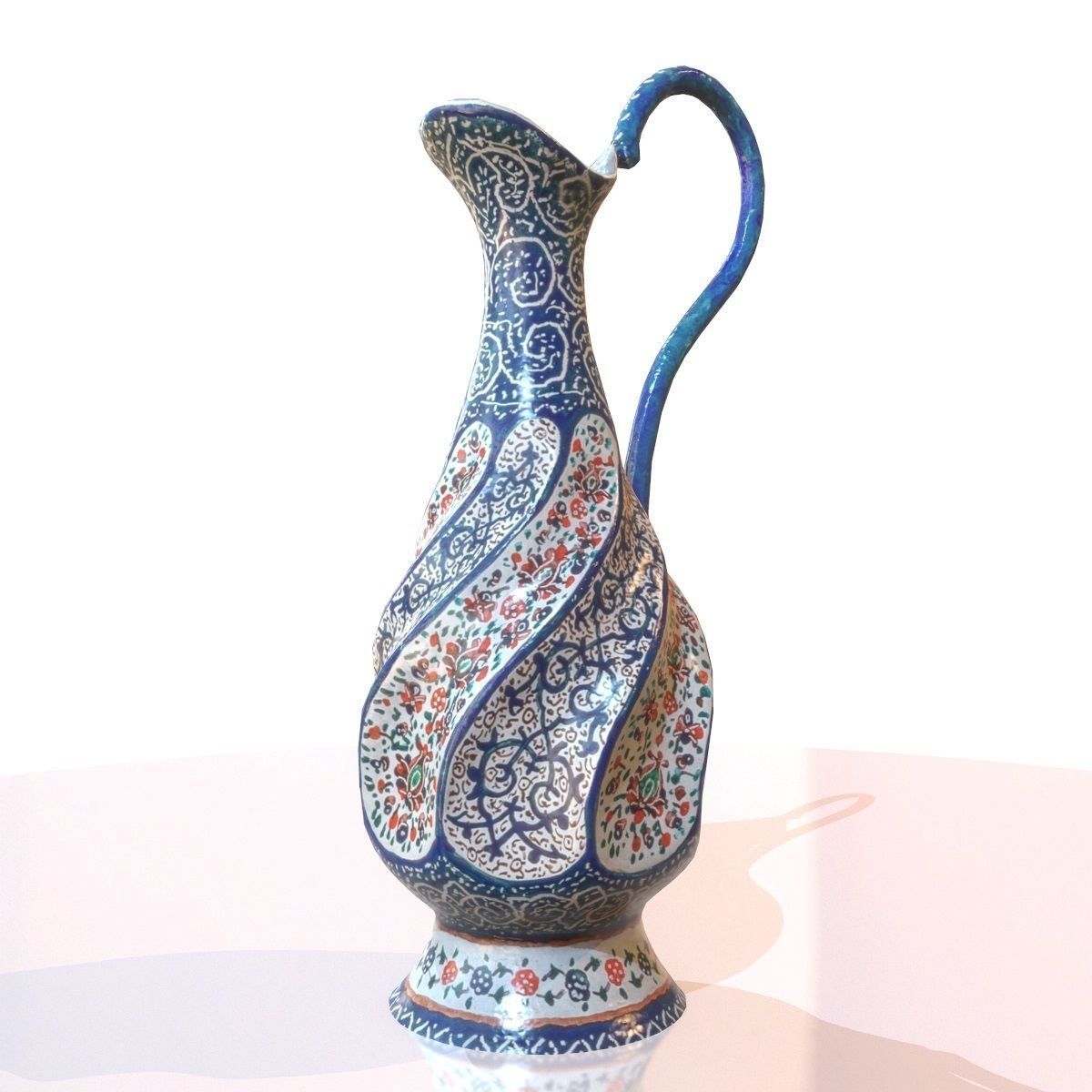 Water Vase Low-poly 3D model_12