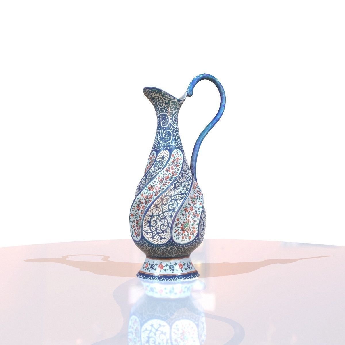 Water Vase Low-poly 3D model_7