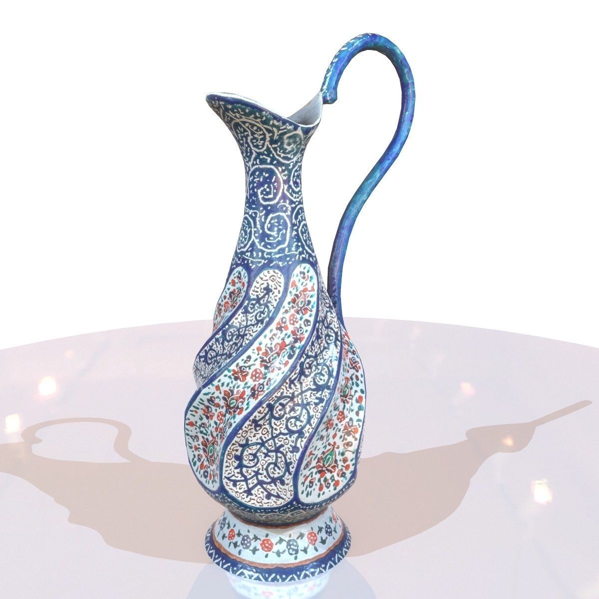Water Vase Low-poly 3D model_8