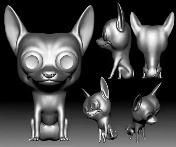 Chihuahua Funko Pop 3D printable 3D print model