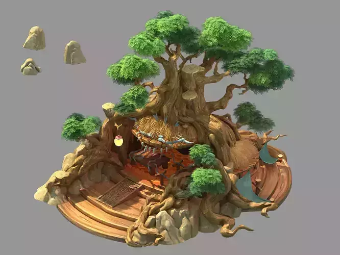 Plant house-tree house 3D model