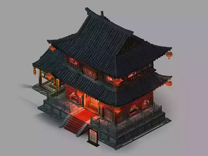 China-Restaurant-Brothel-Chun Man Lou 3D model