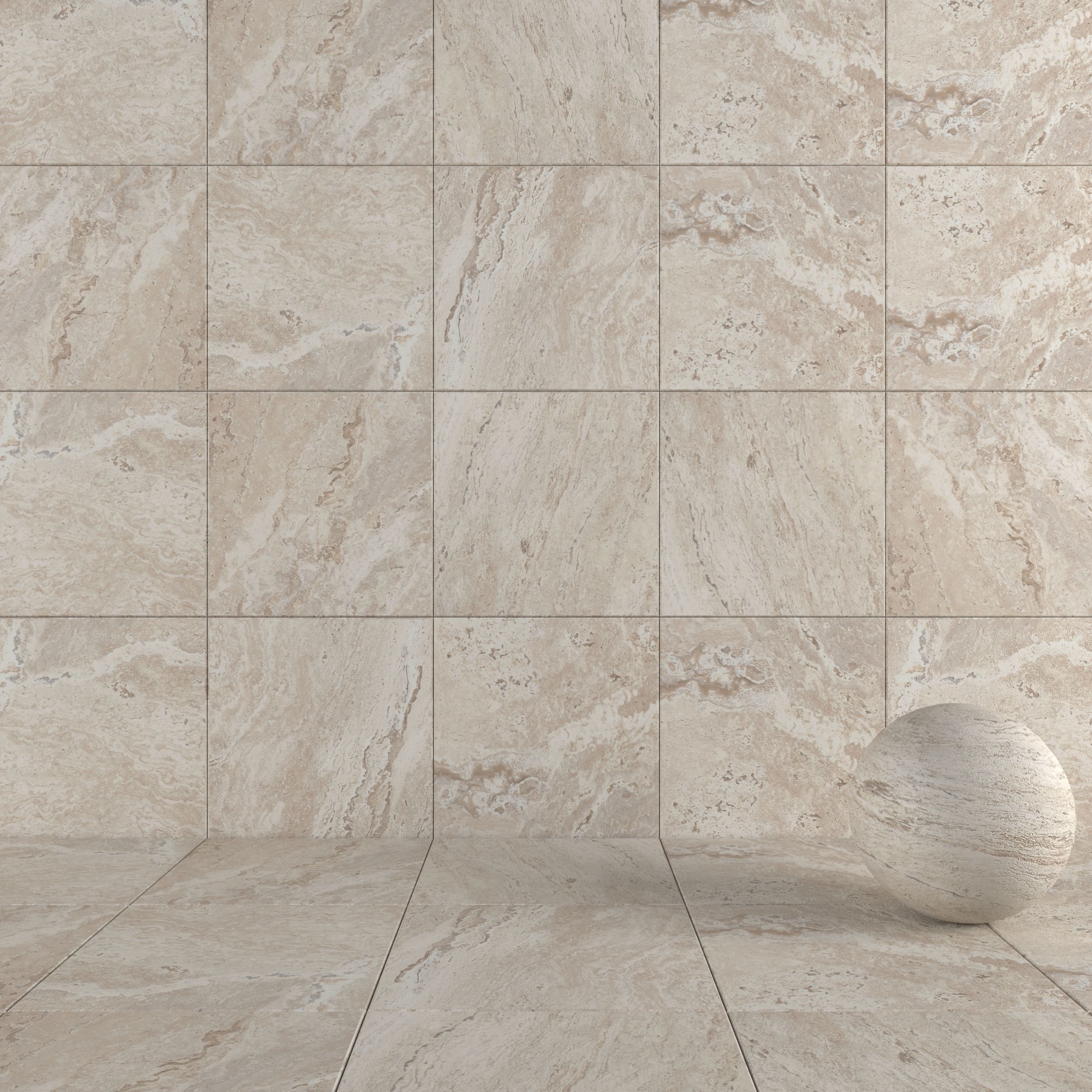 Stone Wall Tiles Antico Ivory 80x80 Set 1 Texture_4