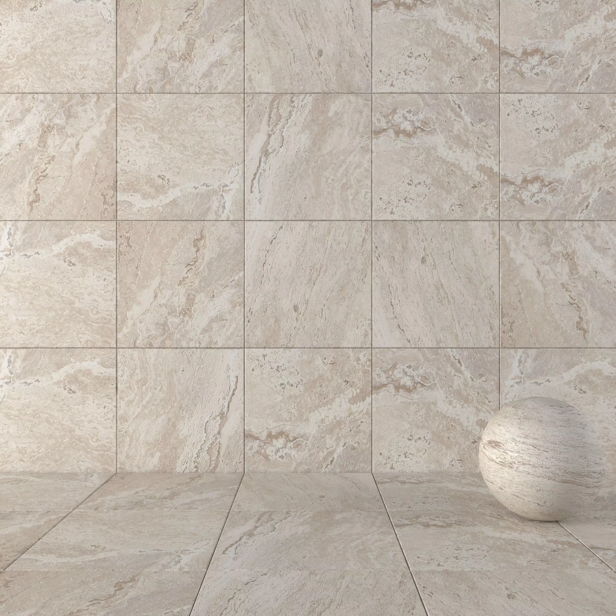 Stone Wall Tiles Antico Ivory 80x80 Set 1 Texture_0