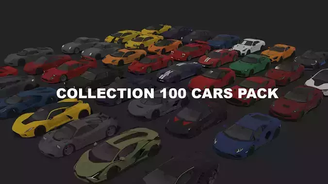LOW POLY RACING PACK Low-poly 3D model