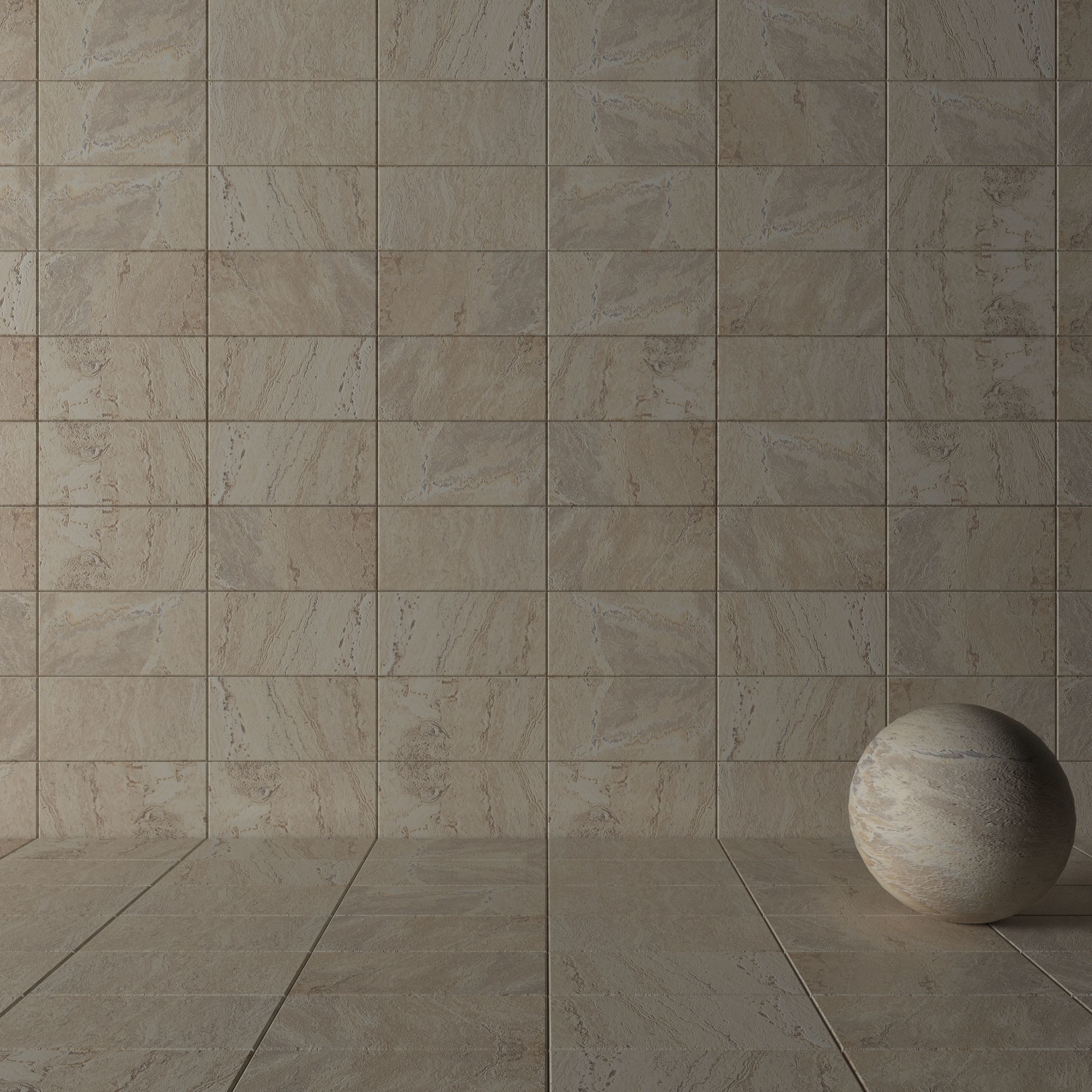 Stone Wall Tiles Antico Sand 30x60 Set 1 Texture_2