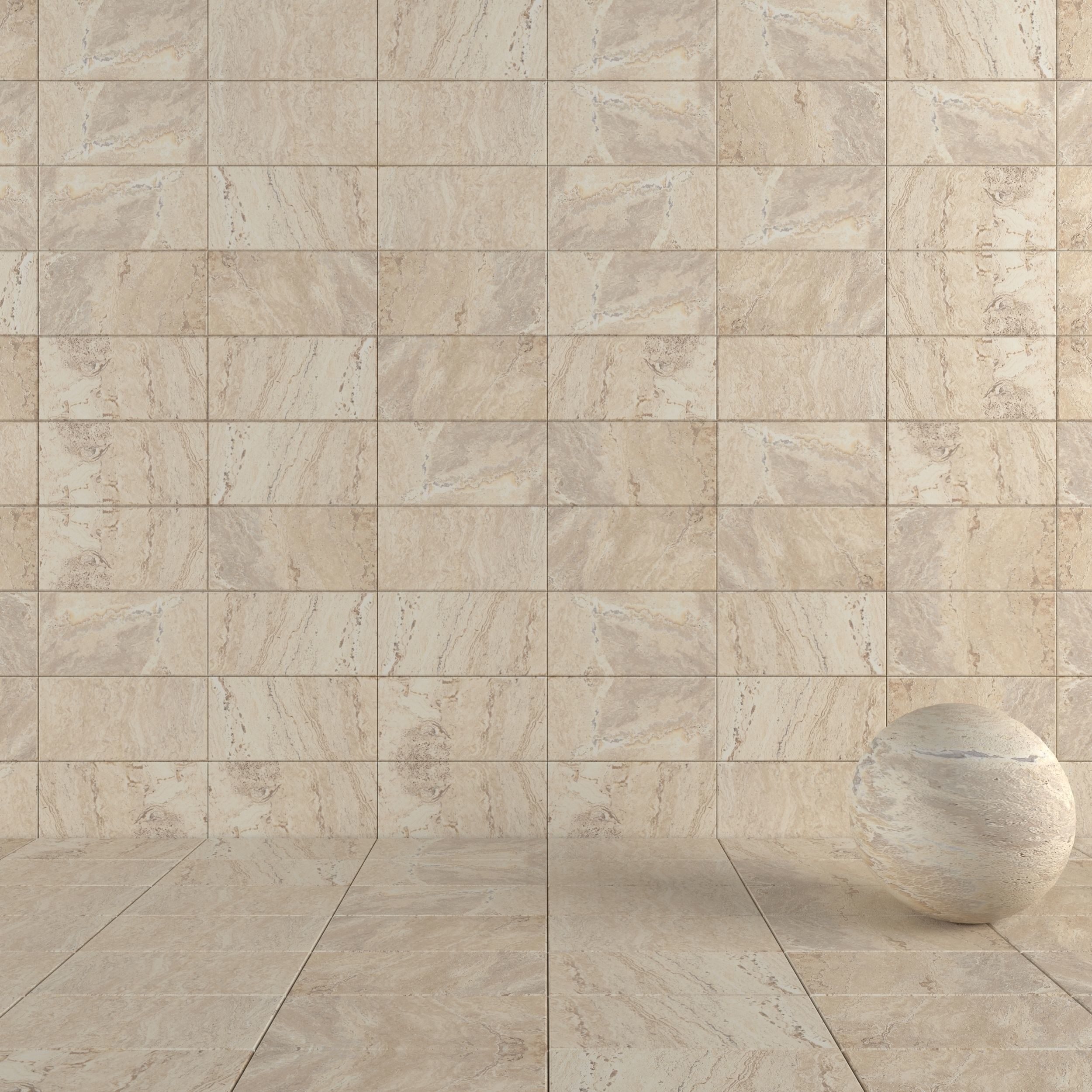 Stone Wall Tiles Antico Sand 30x60 Set 1 Texture_4