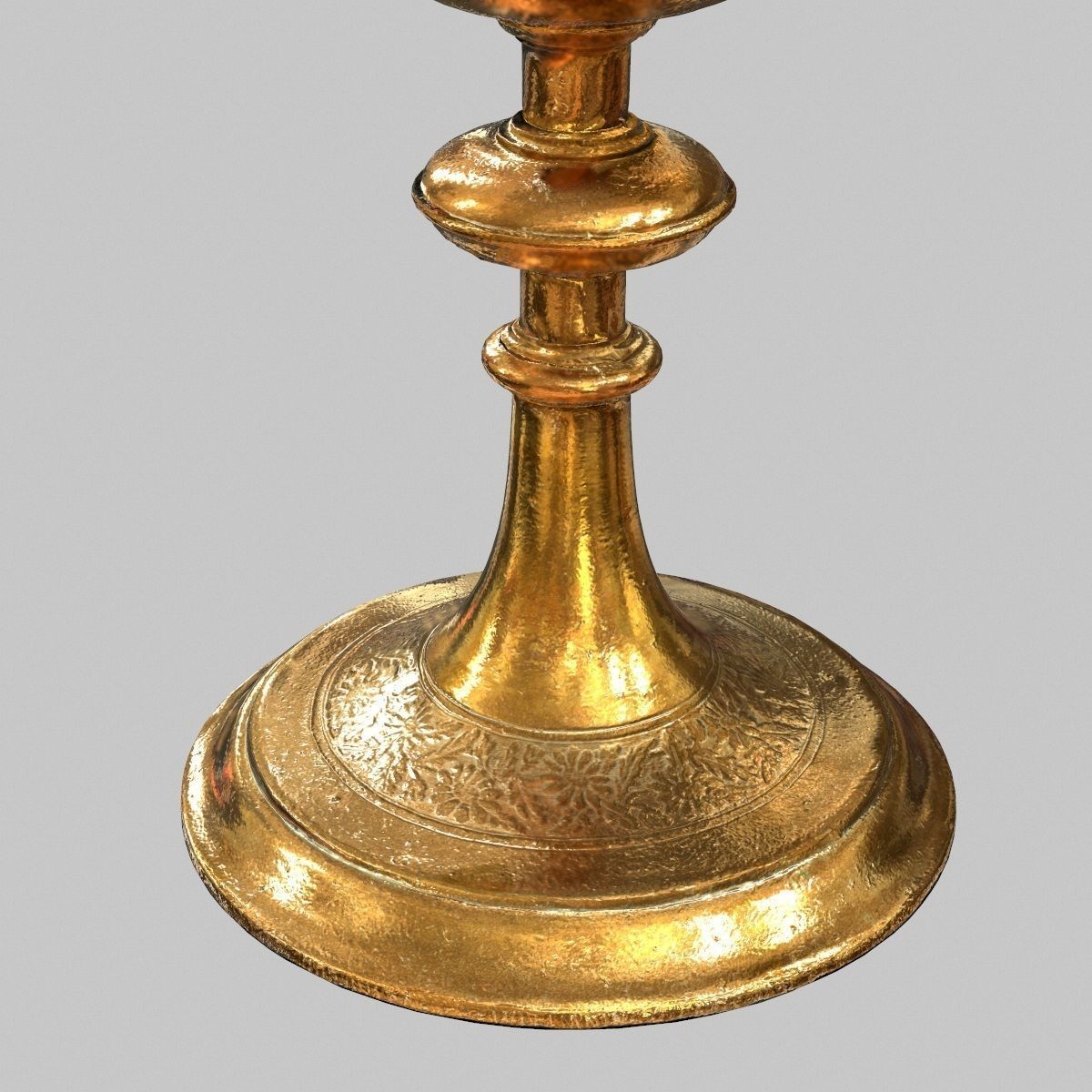 Gold Chalice Holy Grail Low-poly 3D model_10