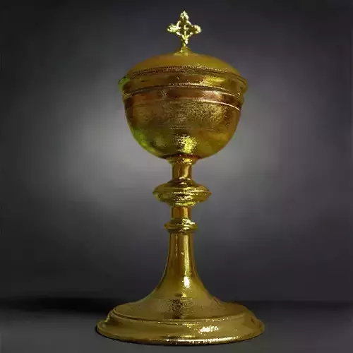 Gold Chalice Holy Grail Low-poly 3D model