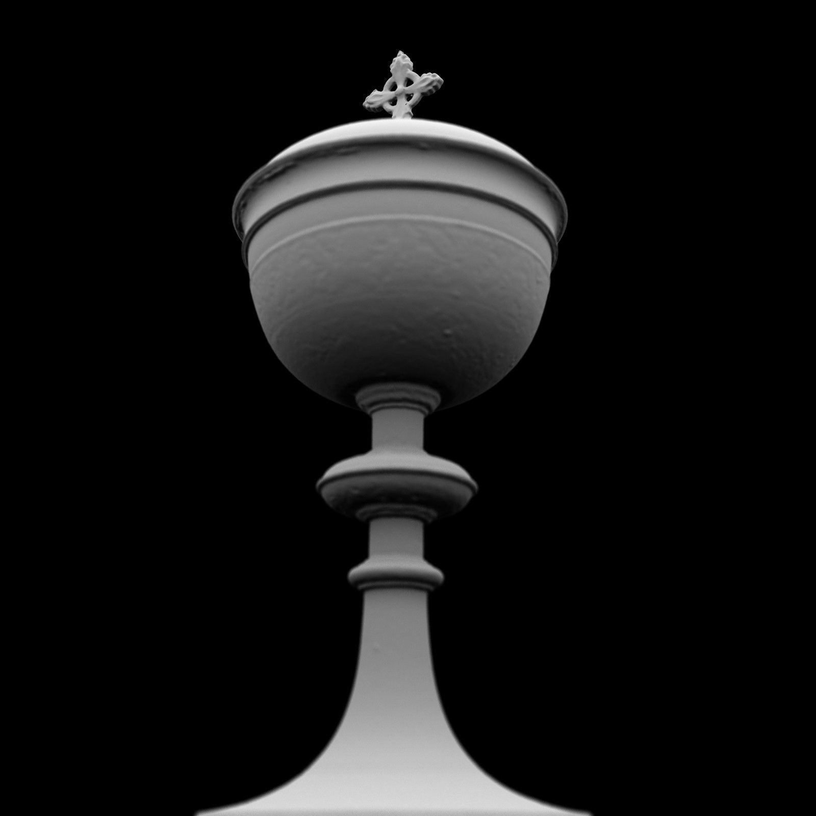 Gold Chalice Holy Grail Low-poly 3D model_6