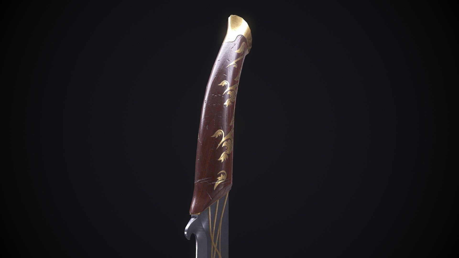 Hadhafang Sword from The Lord of The Rings Movie Low-poly 3D model_7