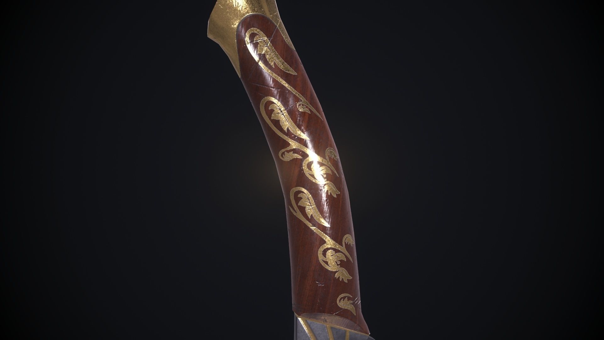 Hadhafang Sword from The Lord of The Rings Movie Low-poly 3D model_9