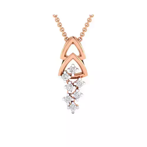 Pendant-26195 rose gold diamond pendant