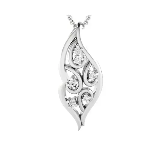 Pendant-26194 2 rose gold pendant with diamonds