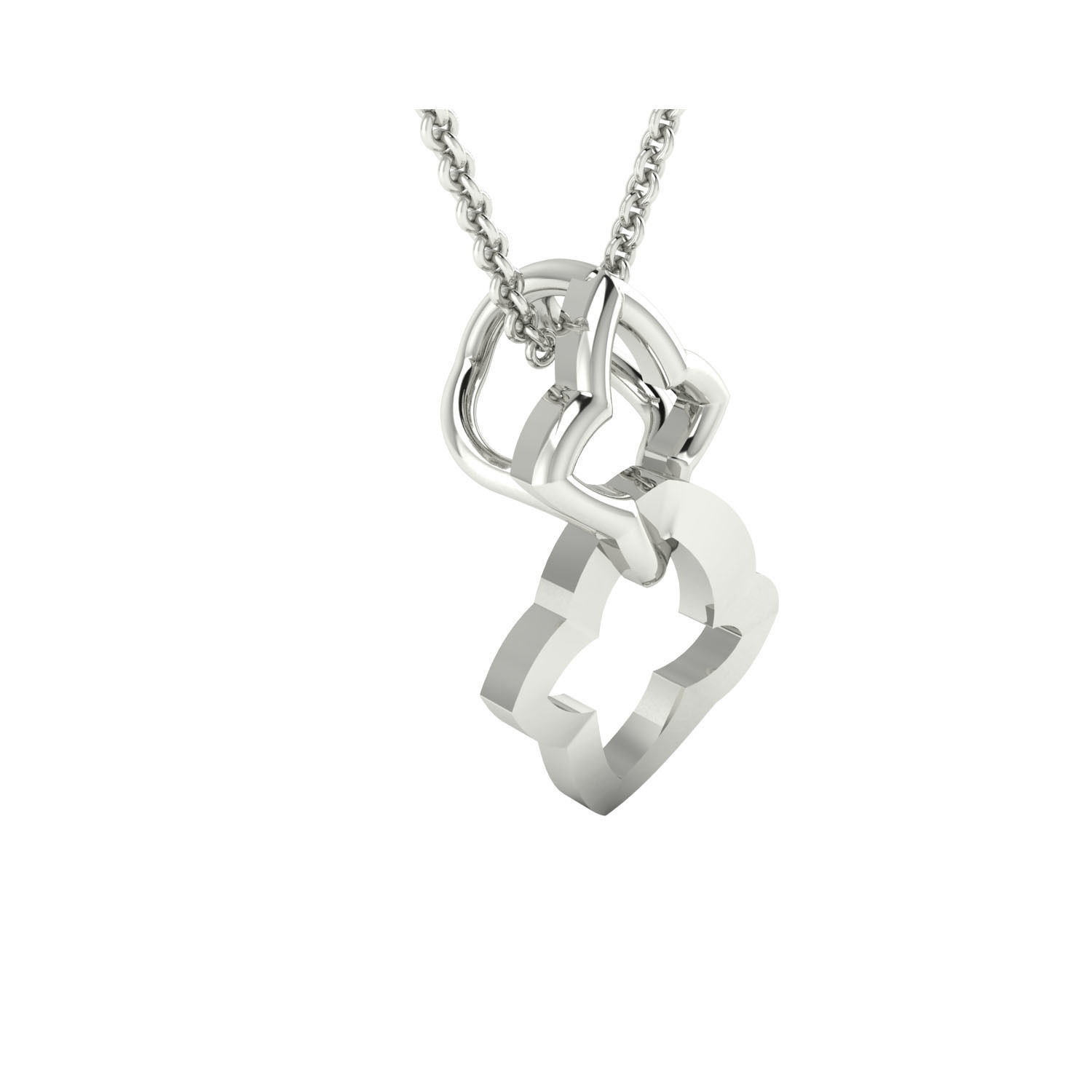 Pendant-25640 pendant with diamond in middle 3D print model_3