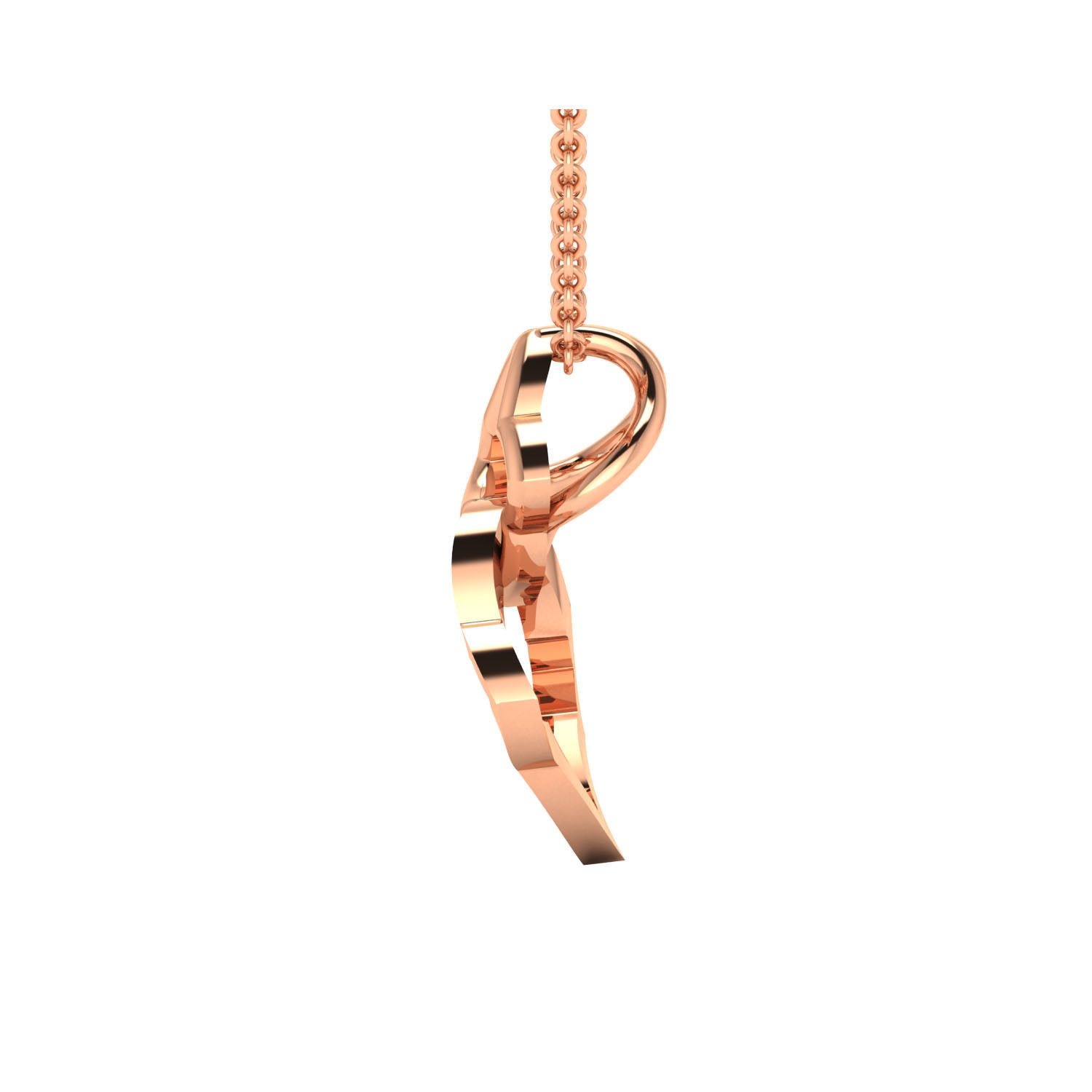 Pendant-25640 pendant with diamond in middle 3D print model_7