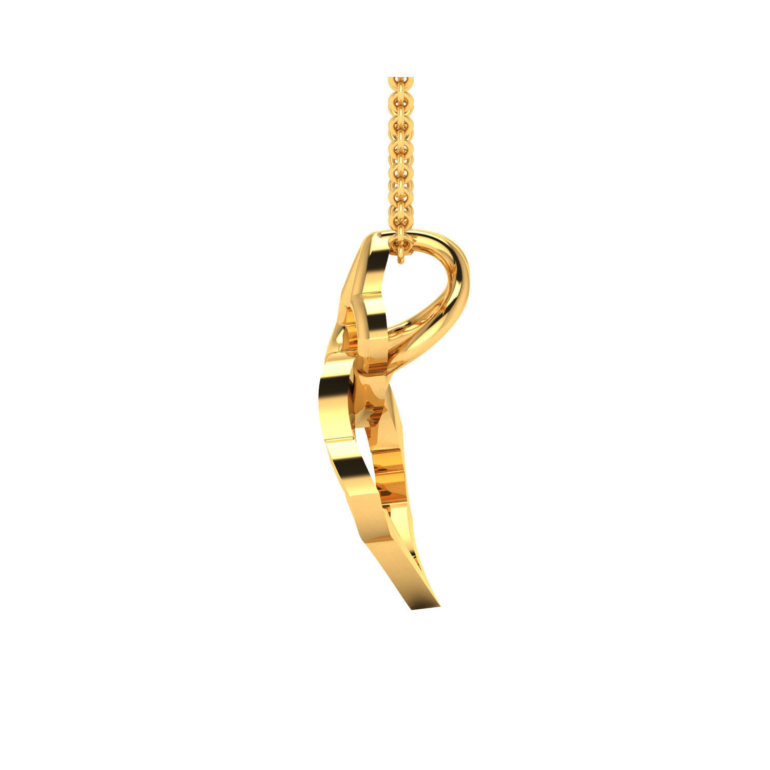 Pendant-25640 pendant with diamond in middle 3D print model_8