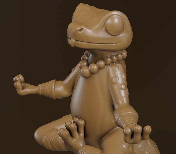 Meditating Lizard Free 3D print model