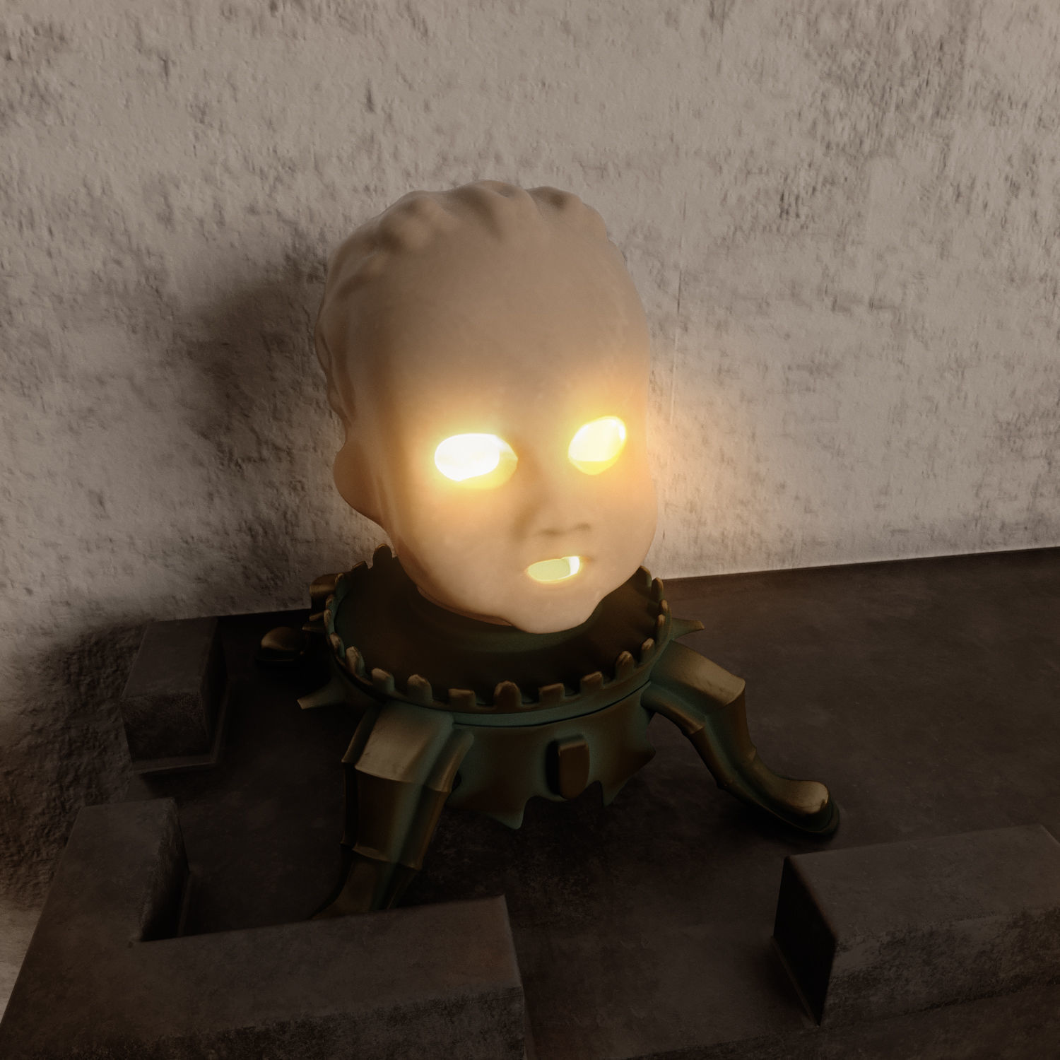 Halloween set portrait of lady 3D model_5