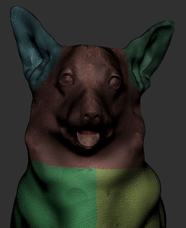 Corgi dog 01 Low-poly 3D model_4