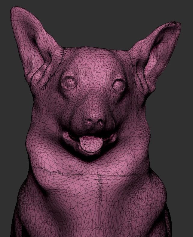 Corgi dog 01 Low-poly 3D model_6