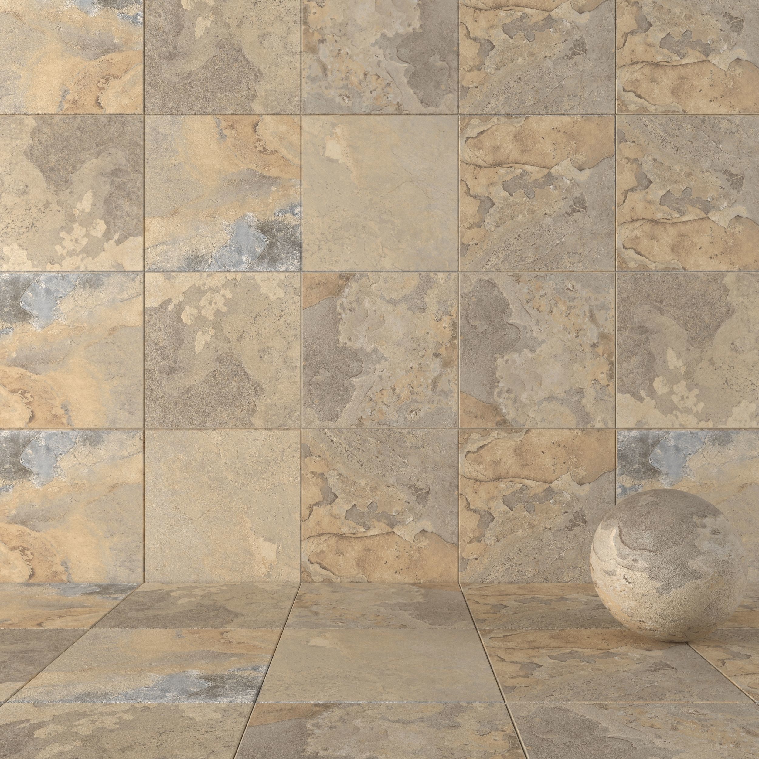 Stone Wall Tiles Kayah Autumn 80x80 Set 1 Texture_6
