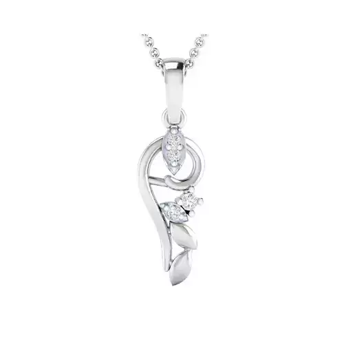 Pendant-25520 R rose gold pendant with diamonds