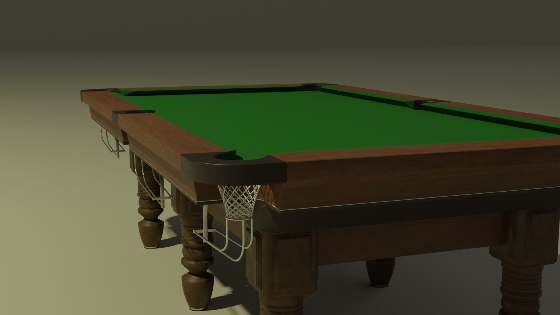 Pool Table  Low-poly 3D model_1