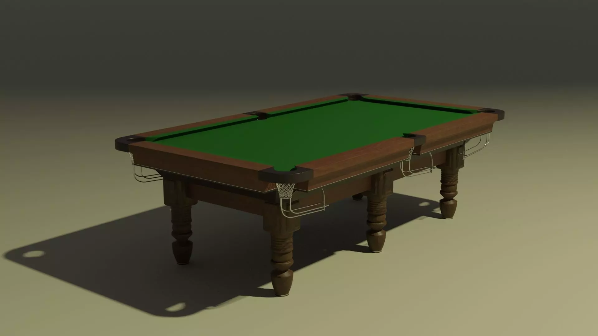 Pool Table  Low-poly 3D model_0