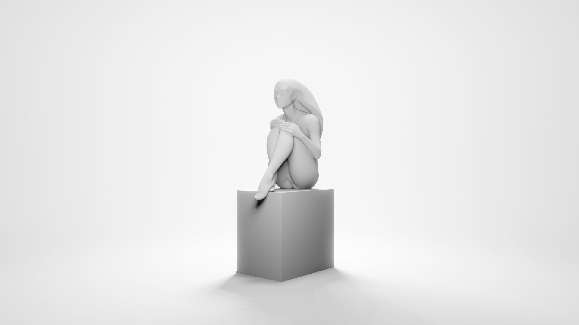Woman sitting 5 3D print model_3