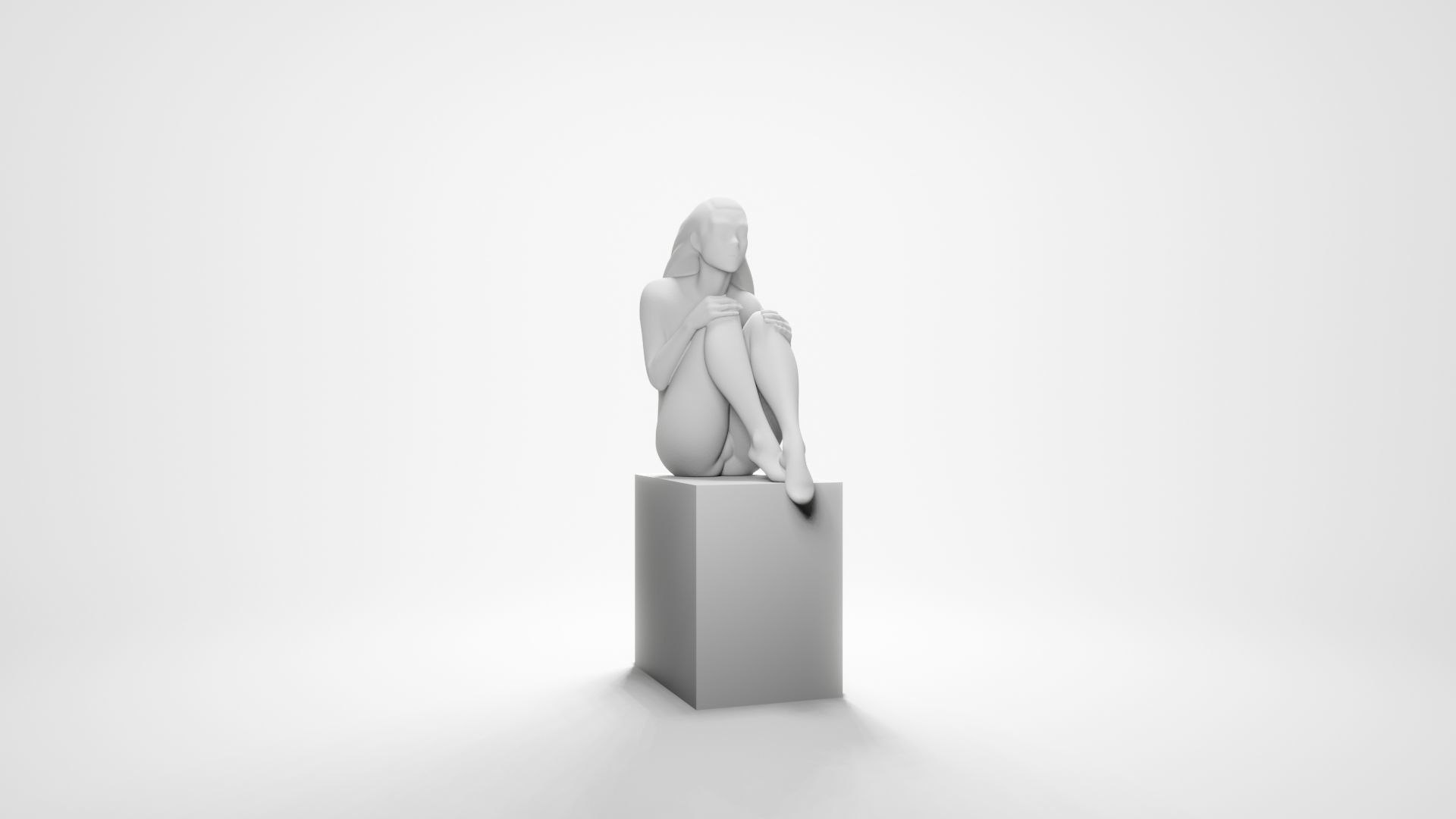 Woman sitting 5 3D print model_1