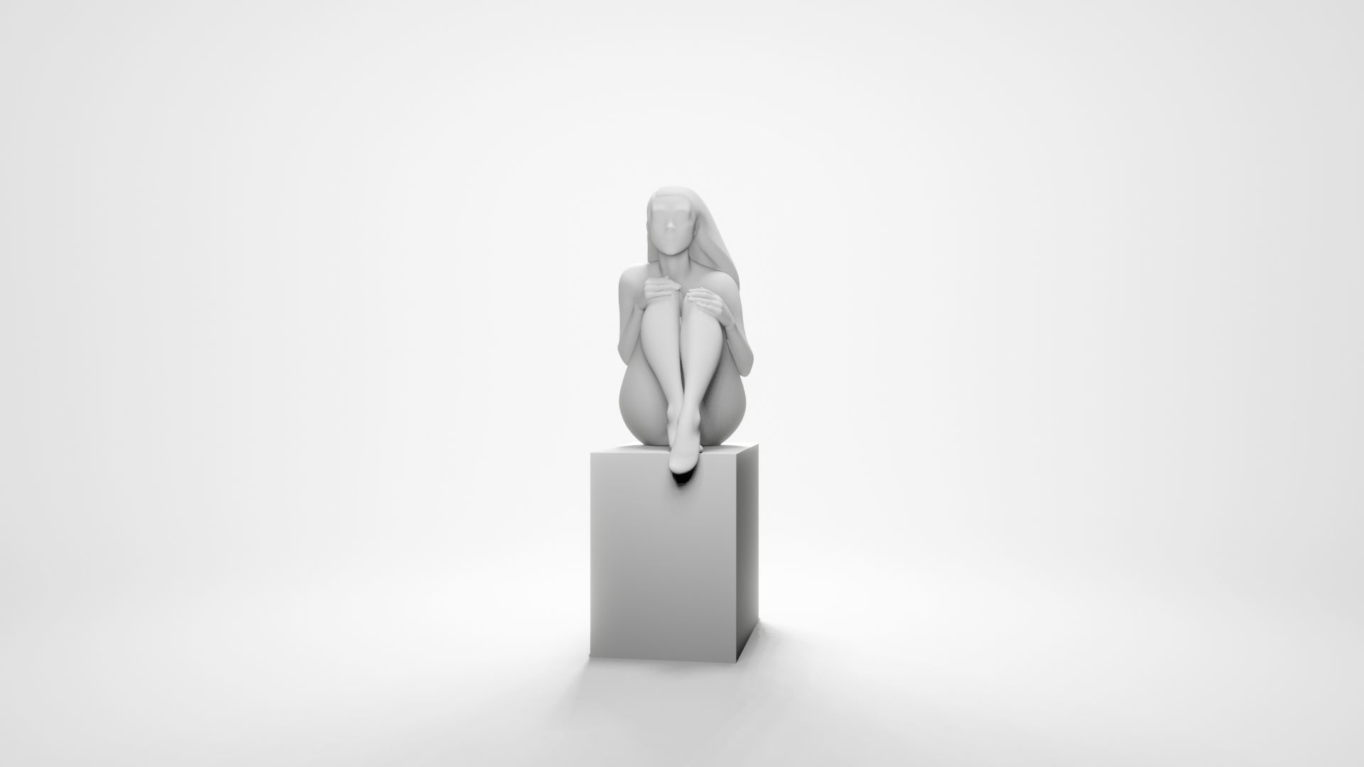 Woman sitting 5 3D print model_2