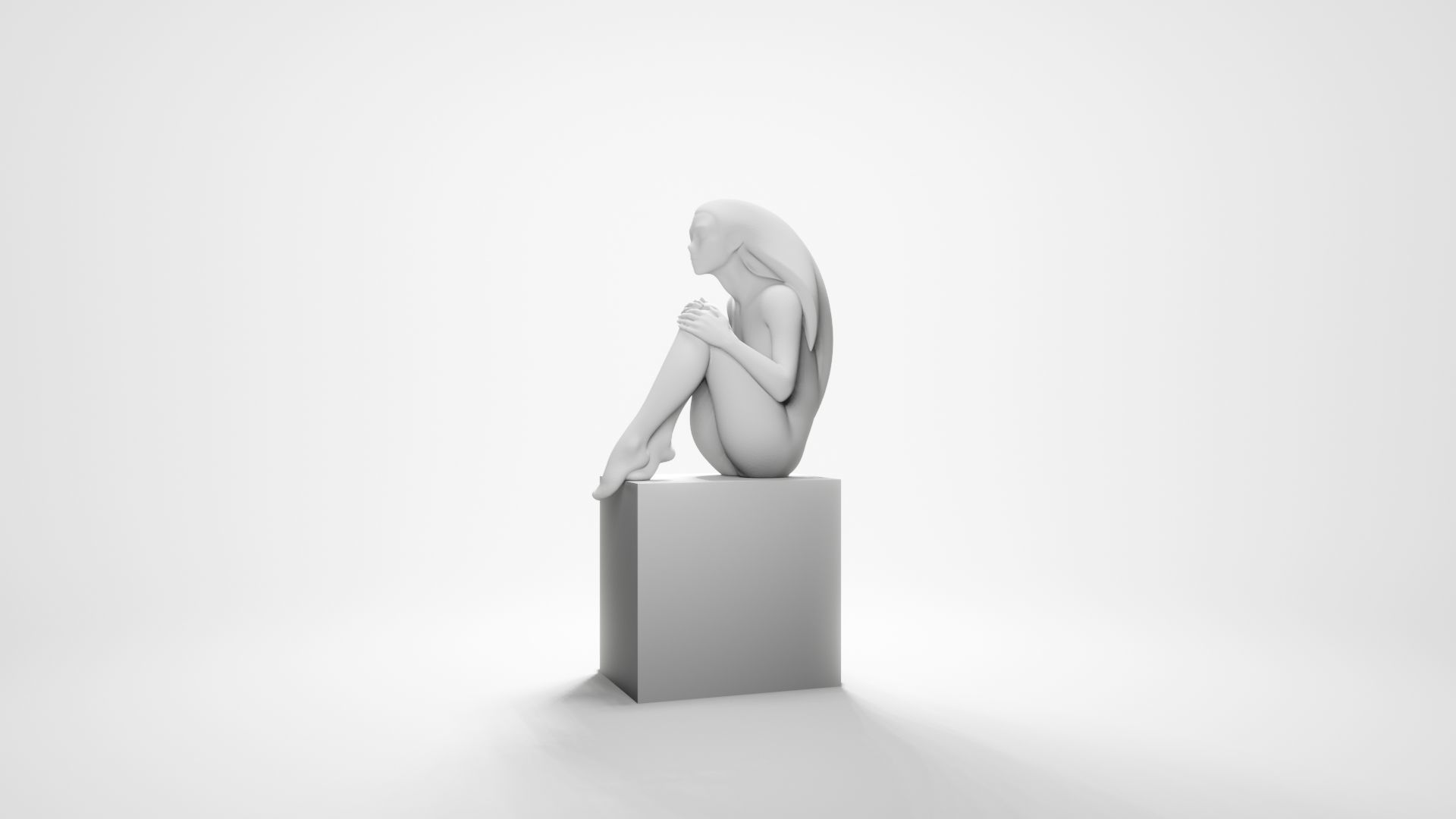 Woman sitting 5 3D print model_4