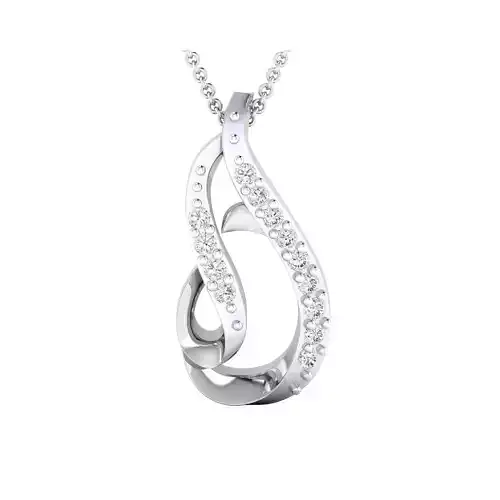 Pendant-20921 rose gold pendant with diamonds