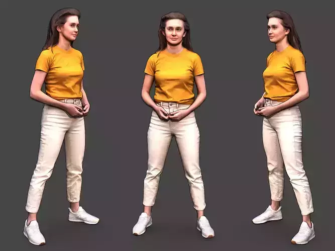 Stylized Woman Character 3D model
