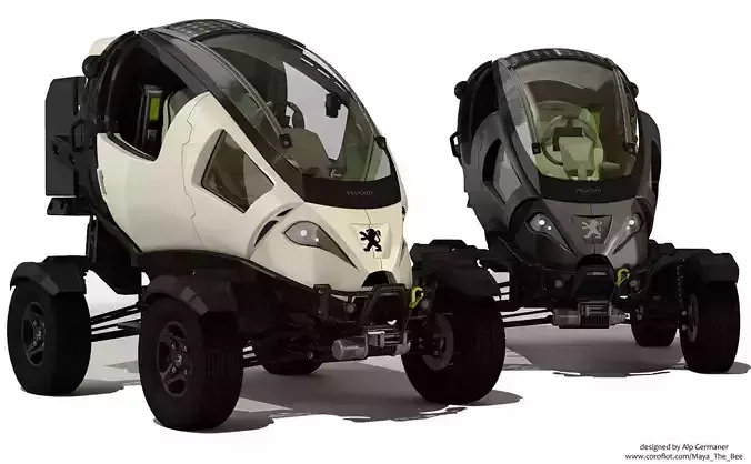 capsule peugeot car 3D model