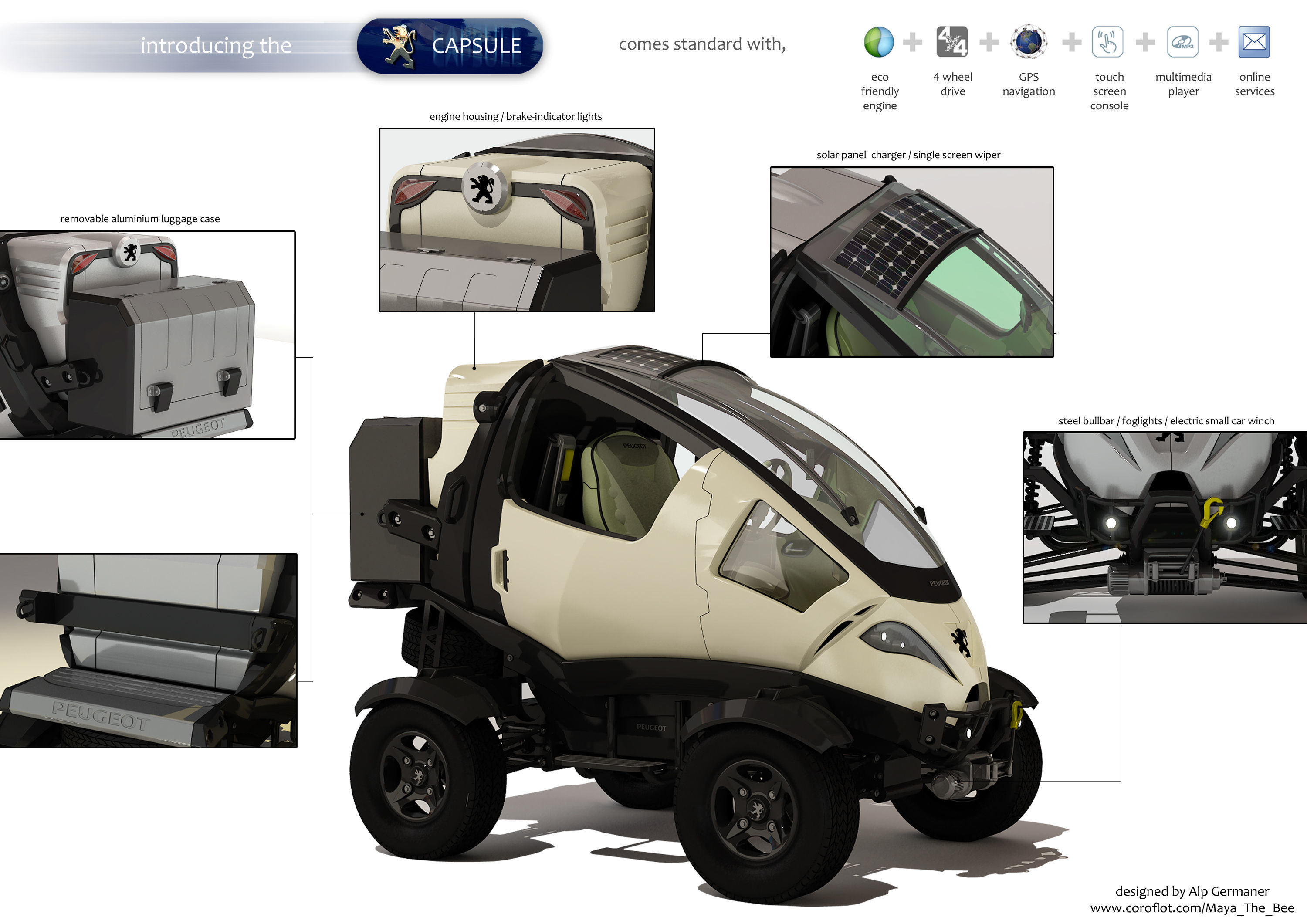 capsule peugeot car 3D model_8