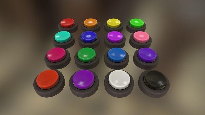 Buttons Low-poly 3D model