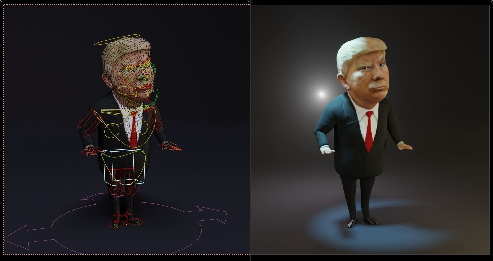 Trump Low-poly 3D model_12