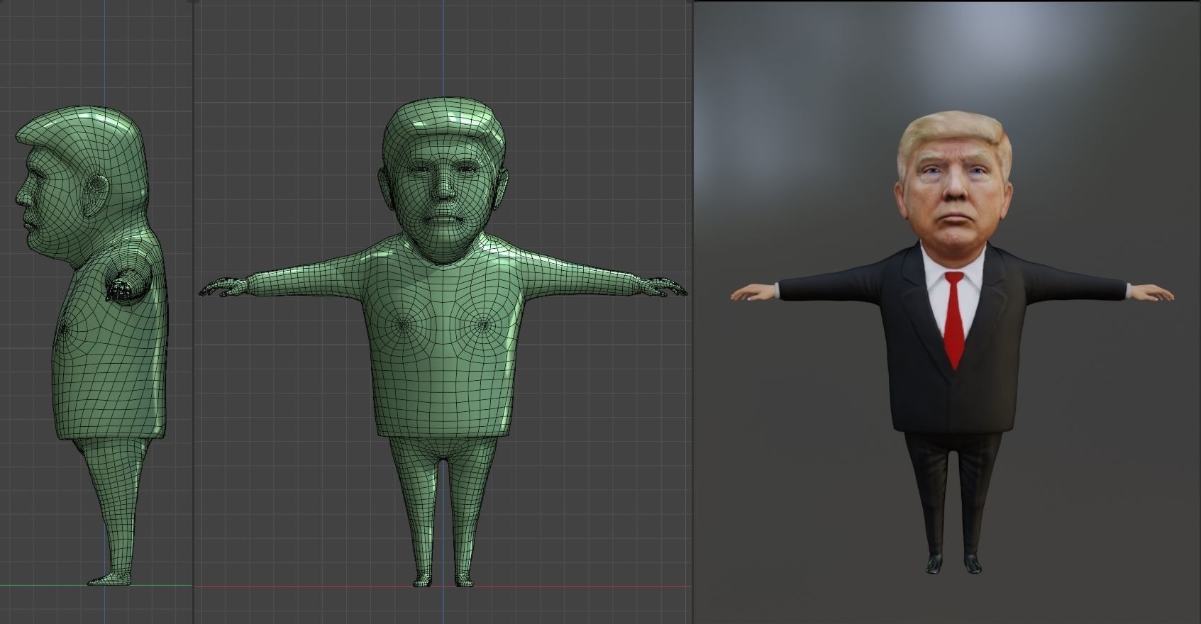 Trump Low-poly 3D model_17