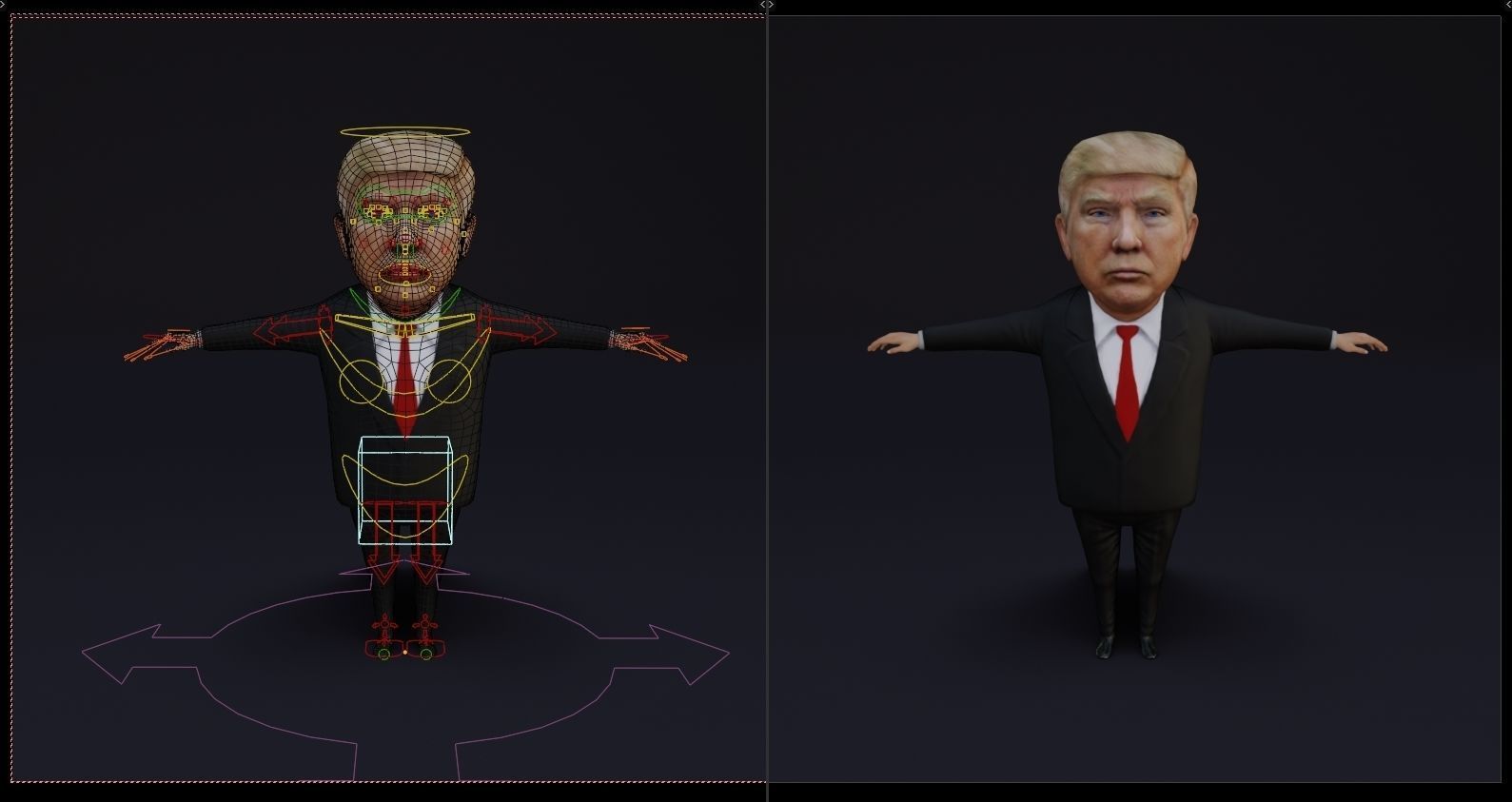 Trump Low-poly 3D model_15
