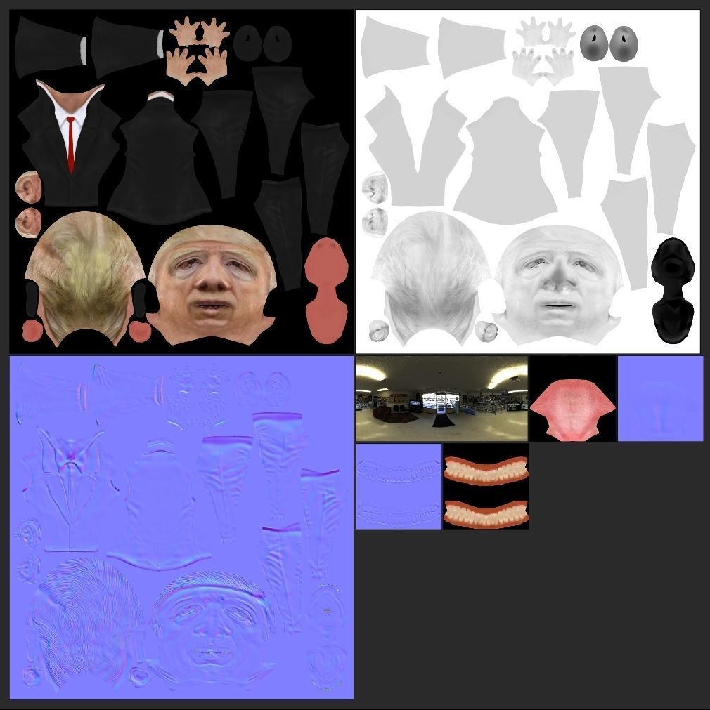 Trump Low-poly 3D model_19