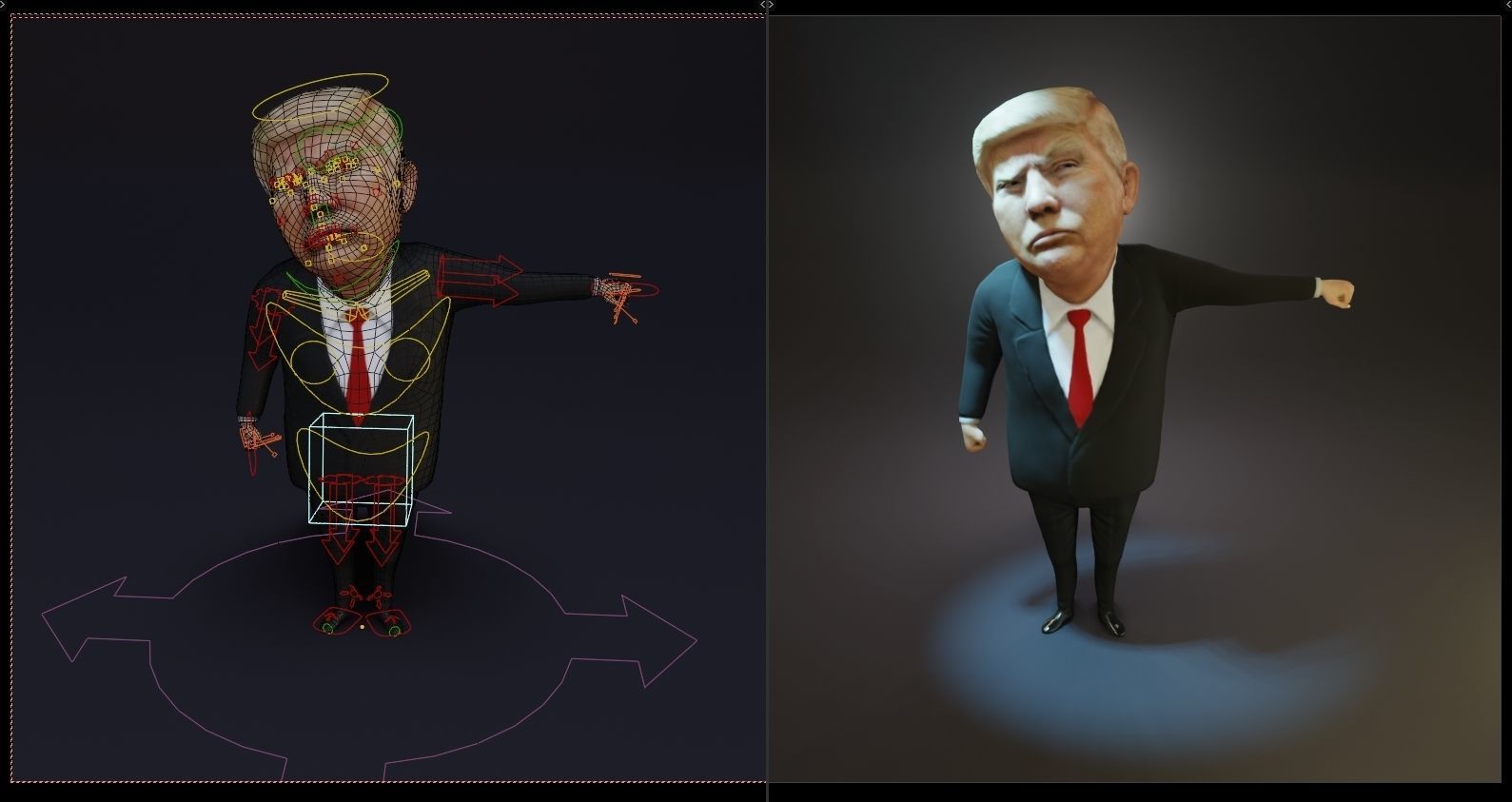 Trump Low-poly 3D model_13